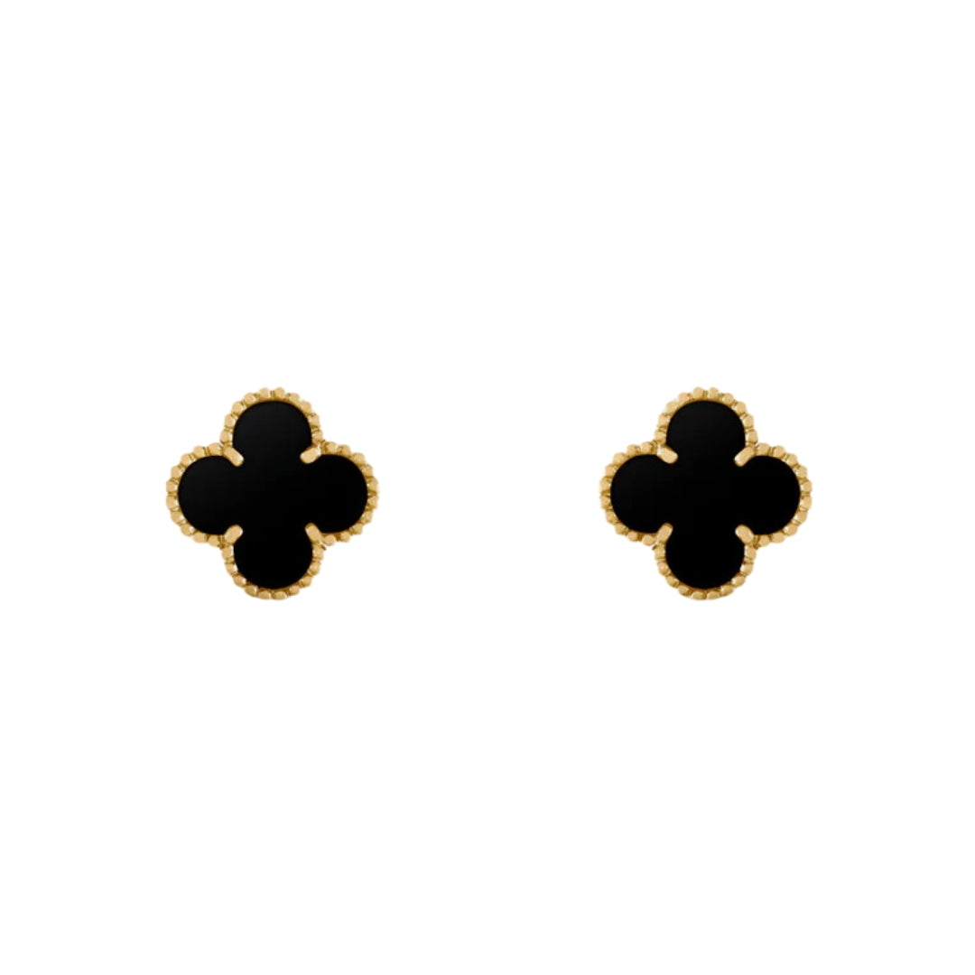 CLOVER | Oorbellen Zwart