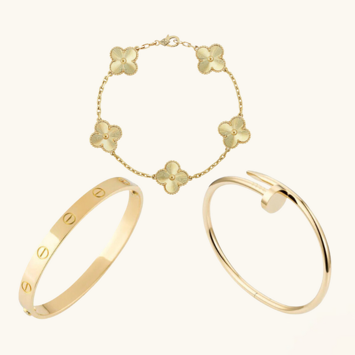 3-delig | Armbandset Goud