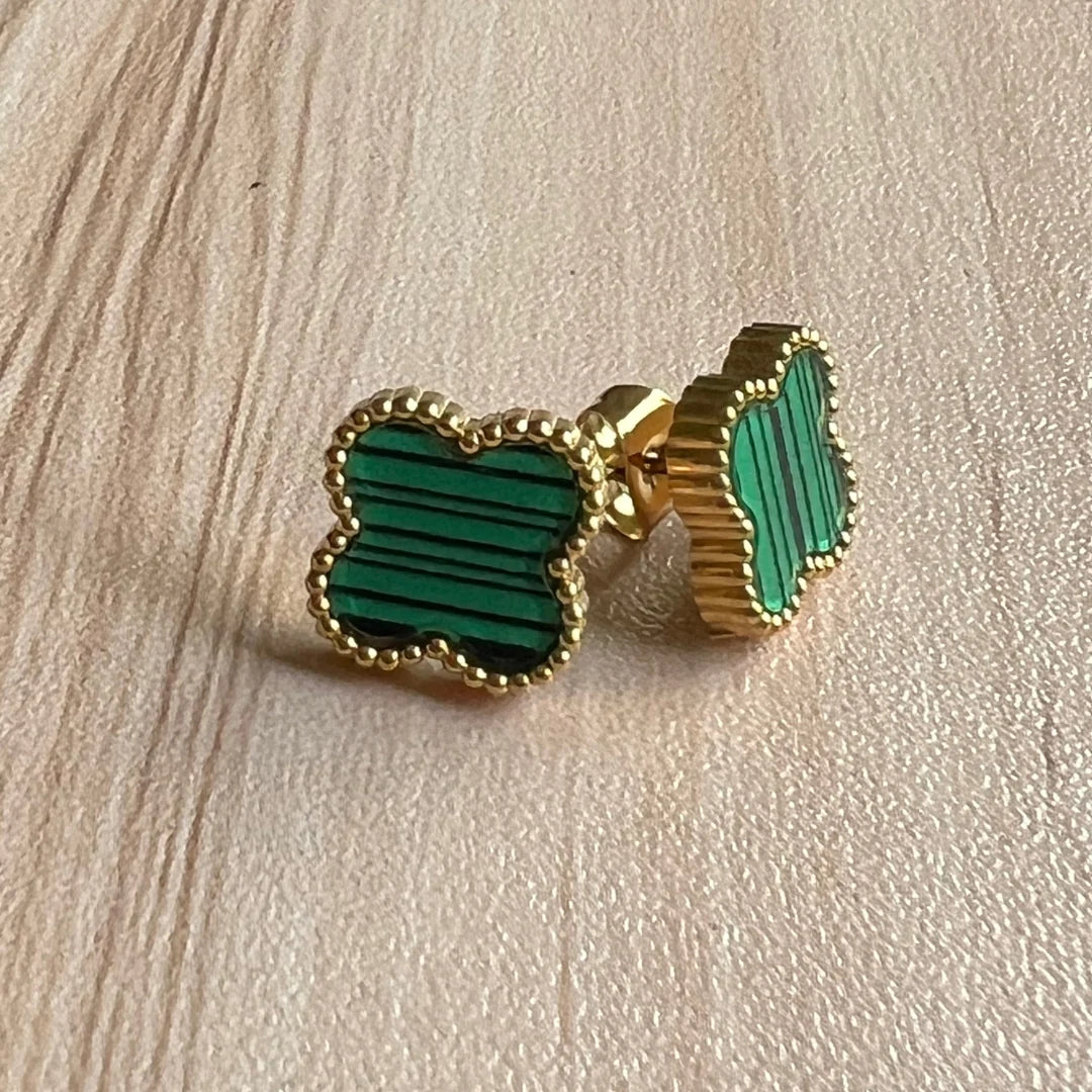 CLOVER | Oorbellen Groen