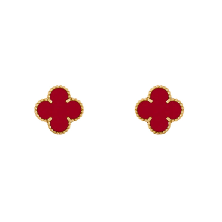 CLOVER | Oorbellen Rood