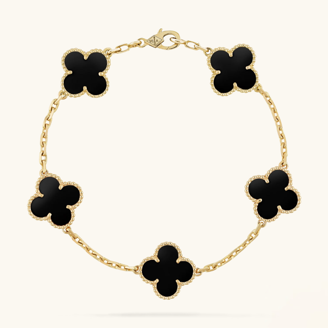 CLOVER | Armband Zwart/Goud