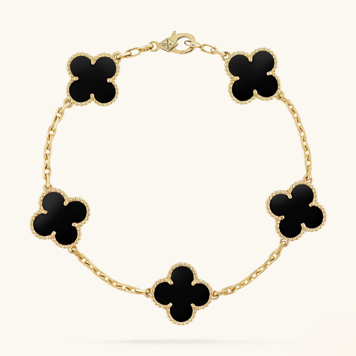 CLOVER | Armband Zwart/Goud
