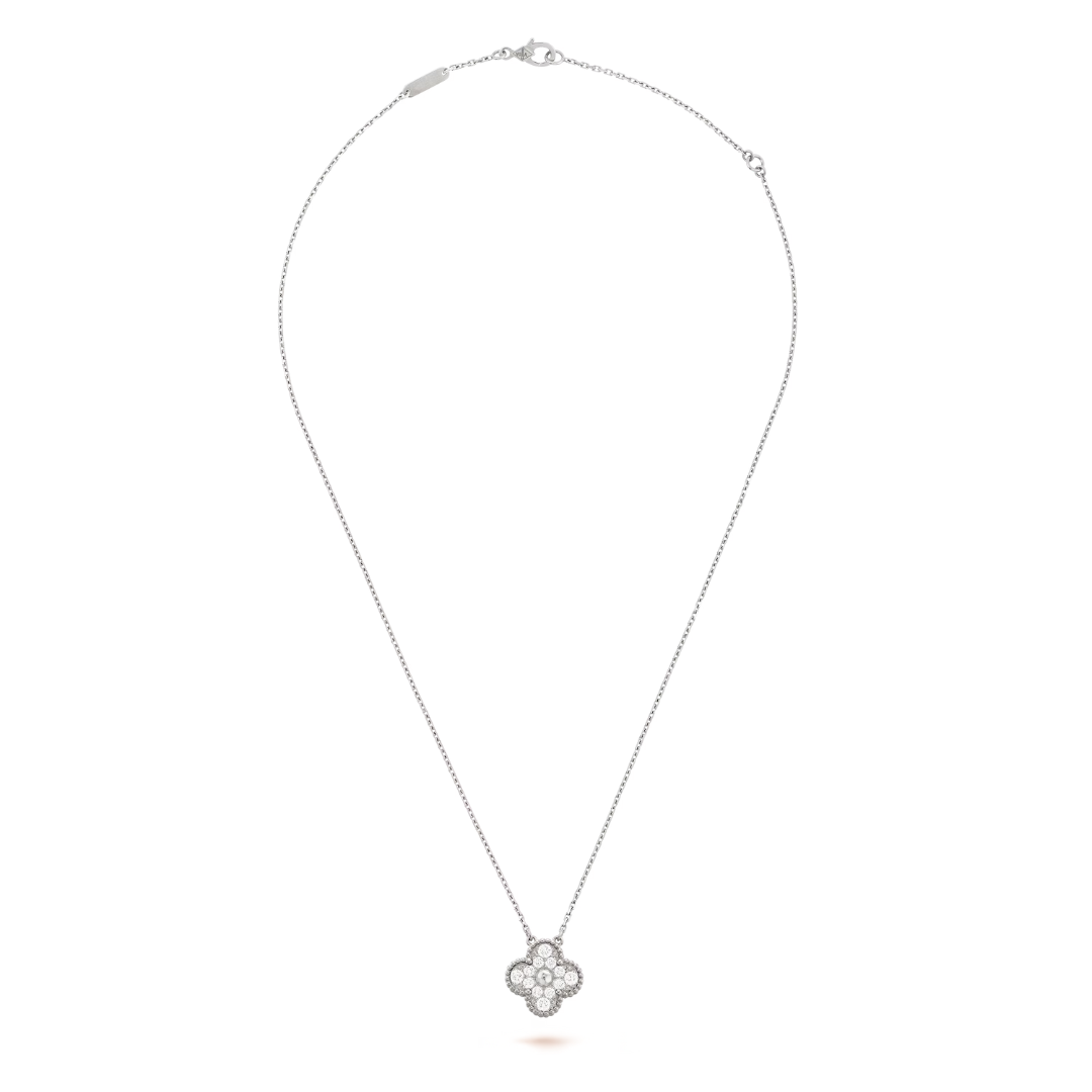 CLOVER | Ketting Wit/Zilver