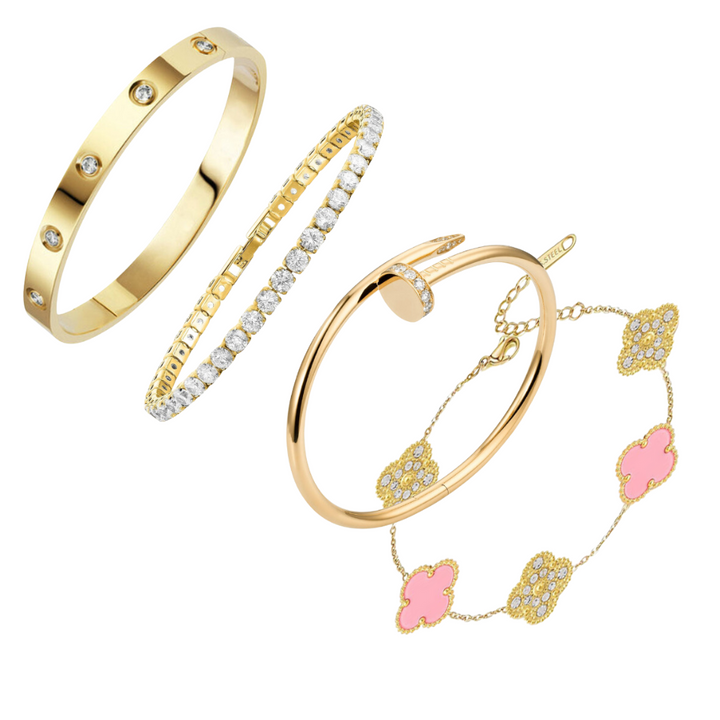 4-delig | Armbandset Goud