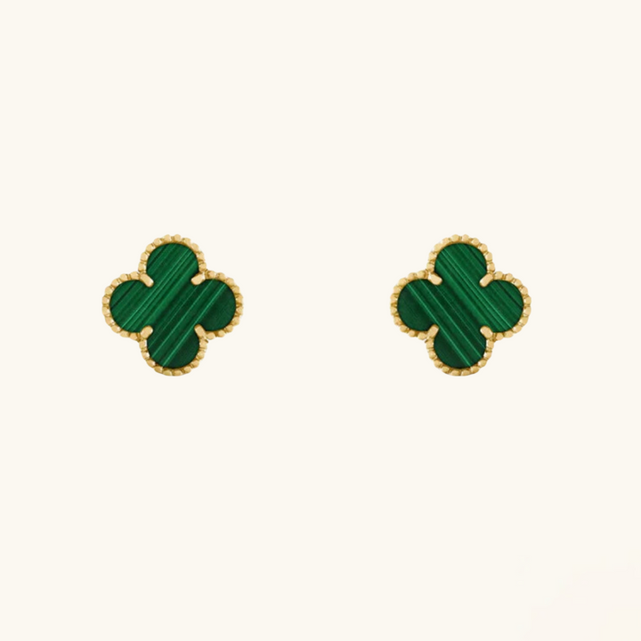 CLOVER | Oorbellen Groen