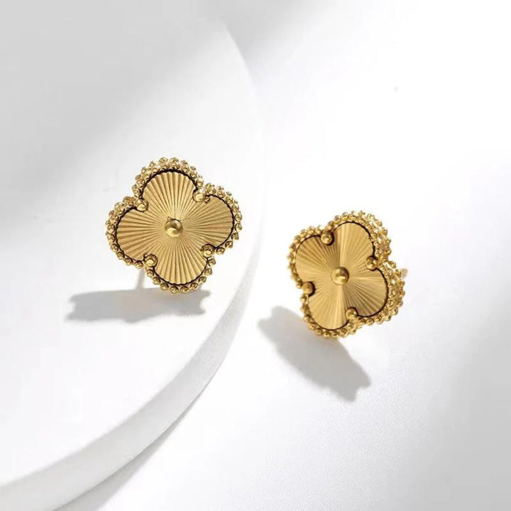 CLOVER | Oorbellen Goud