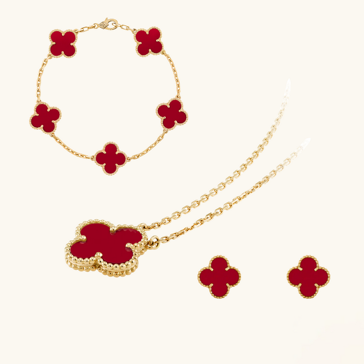 CLOVER | Sieradenset Premium Rood