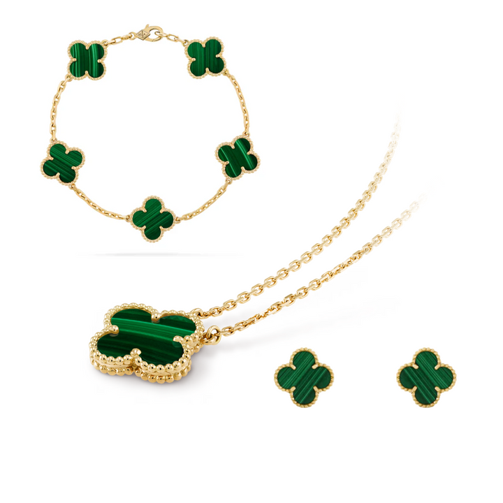 CLOVER | Sieradenset Premium Groen