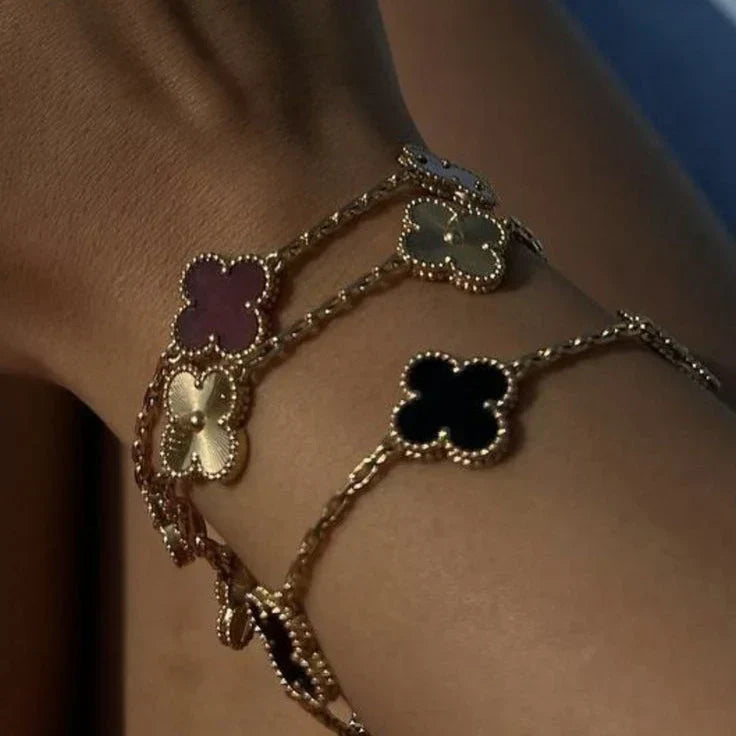CLOVER | Armband Zwart/Goud