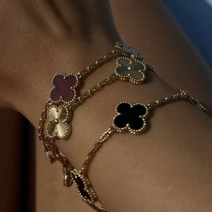 CLOVER | Armband Zwart/Goud