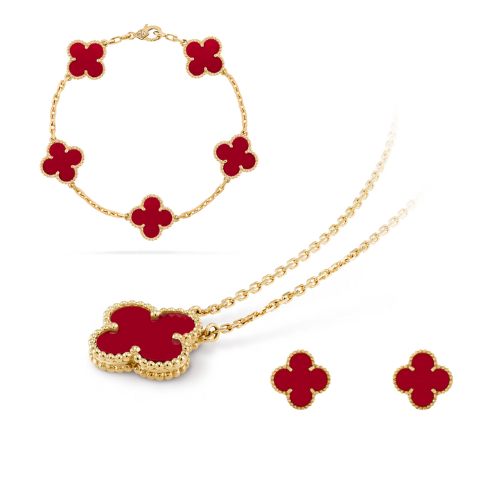 CLOVER | Sieradenset Premium Rood