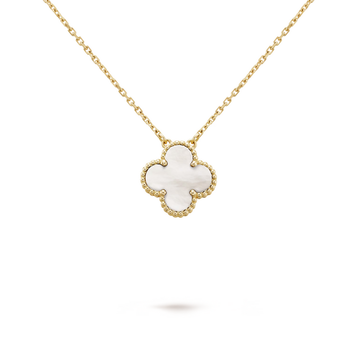 CLOVER | Ketting Wit/Goud