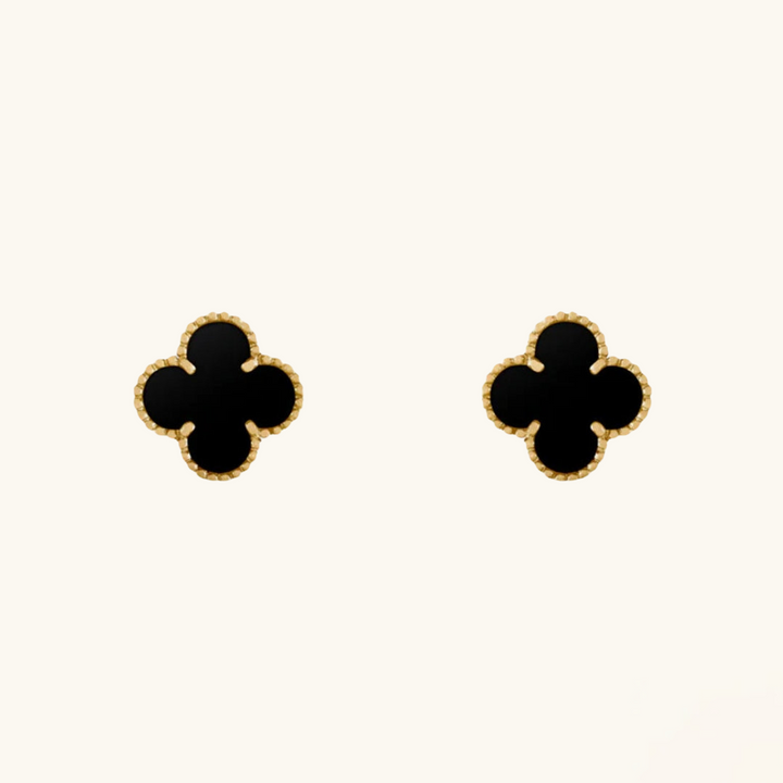 CLOVER | Oorbellen Zwart