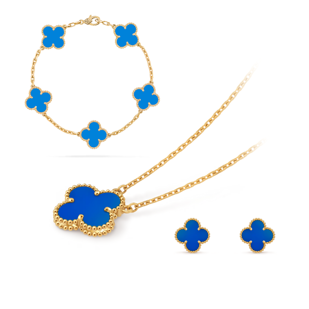 CLOVER | Sieradenset Premium Blauw