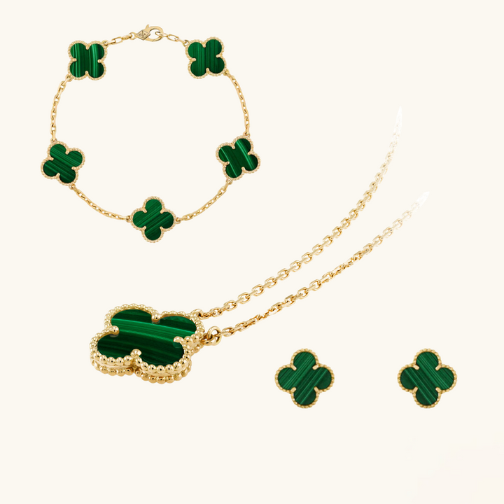 CLOVER | Sieradenset Premium Groen