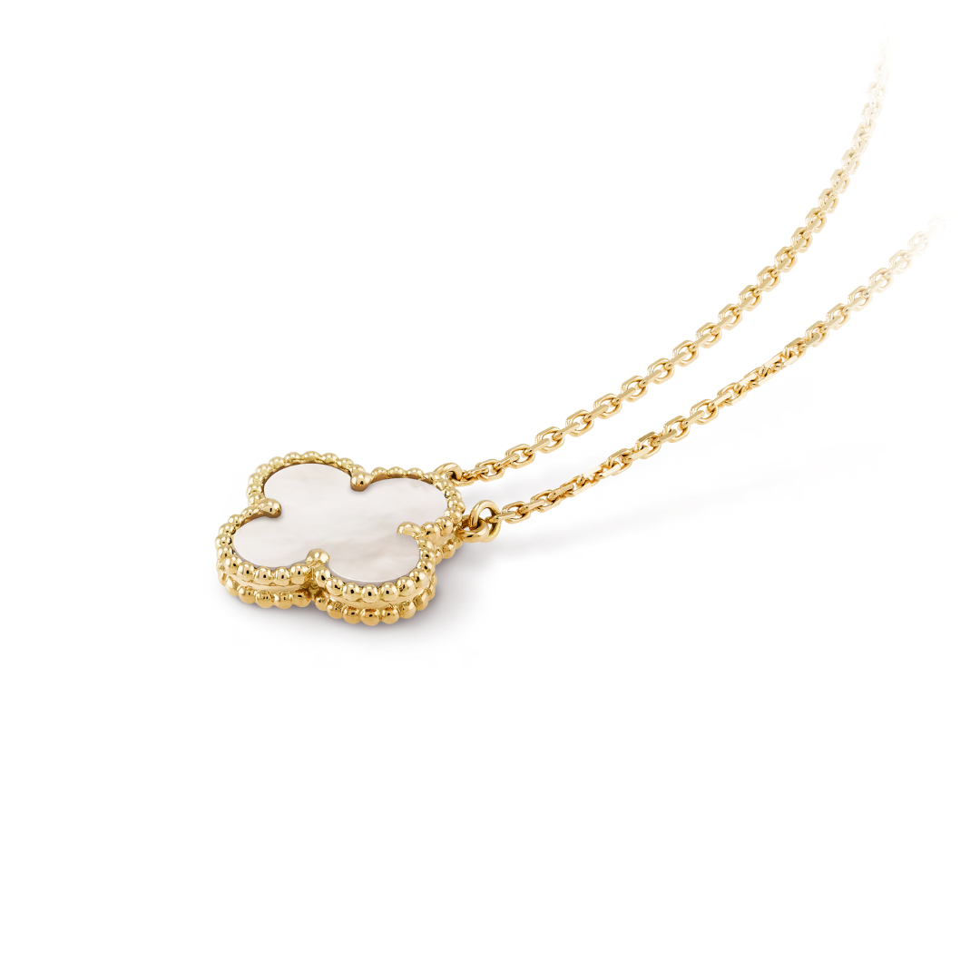 CLOVER | Ketting Wit/Goud