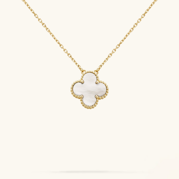 CLOVER | Ketting Wit/Goud