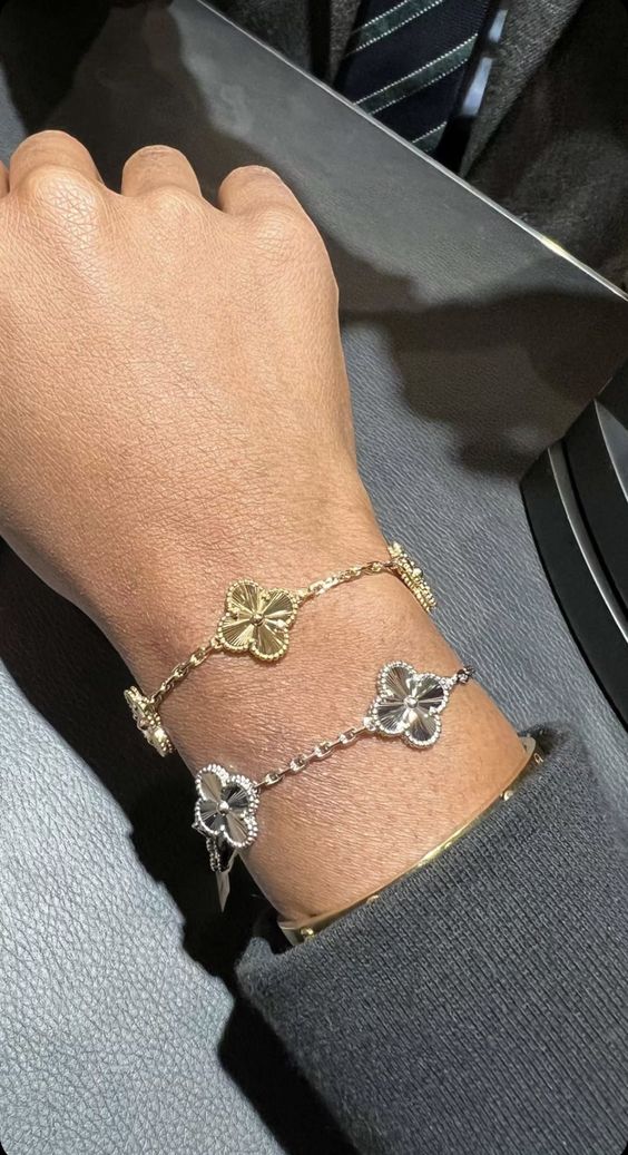 CLOVER | Armbandset Zilver/Goud, 2-delig