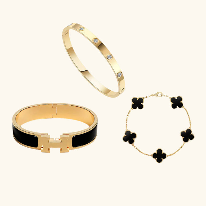 3-delig | Armbandset Zwart