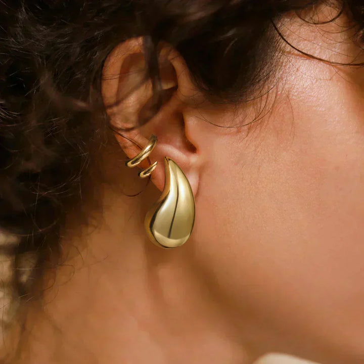 Sandra Teardrop | Oorbellen Goud