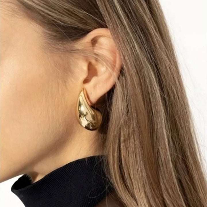 Sandra Teardrop | Oorbellen Goud