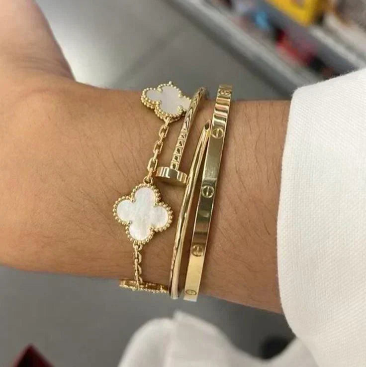 CLOVER | Armband Wit