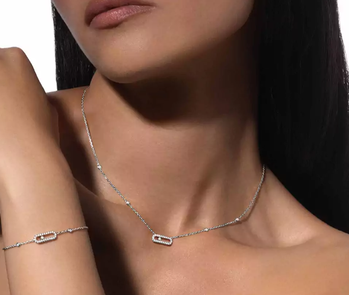 EXCLUSIVE | Ketting Mollyanne Diamanté Uno Zilver